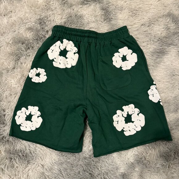 Denim Tears The Cotton Wreath Green Shorts Size Medium - Picture 3 of 3